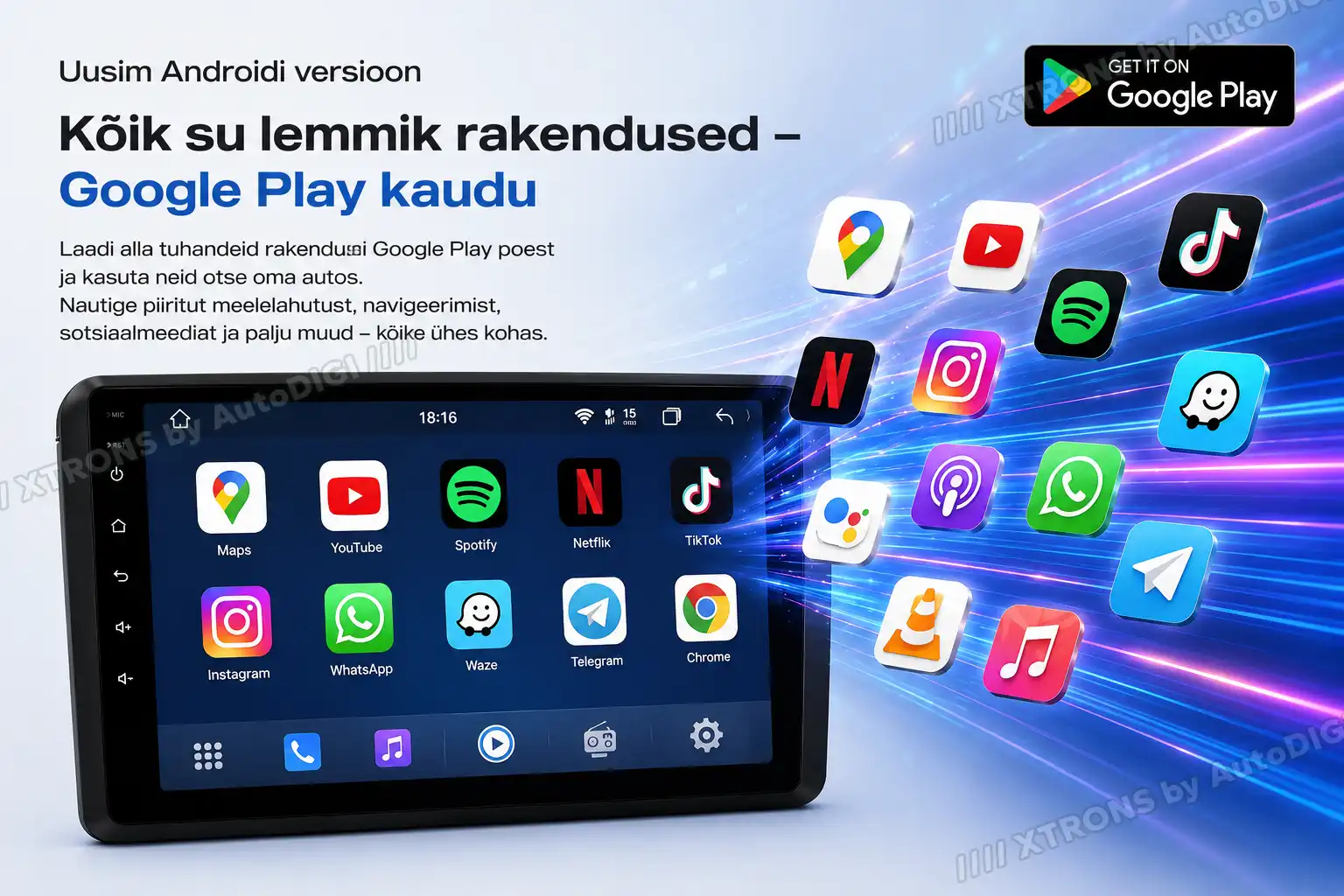XTRONS XTR10MAN XTRONS XTR10MAN autonavi kõigi google play android äppide tugi